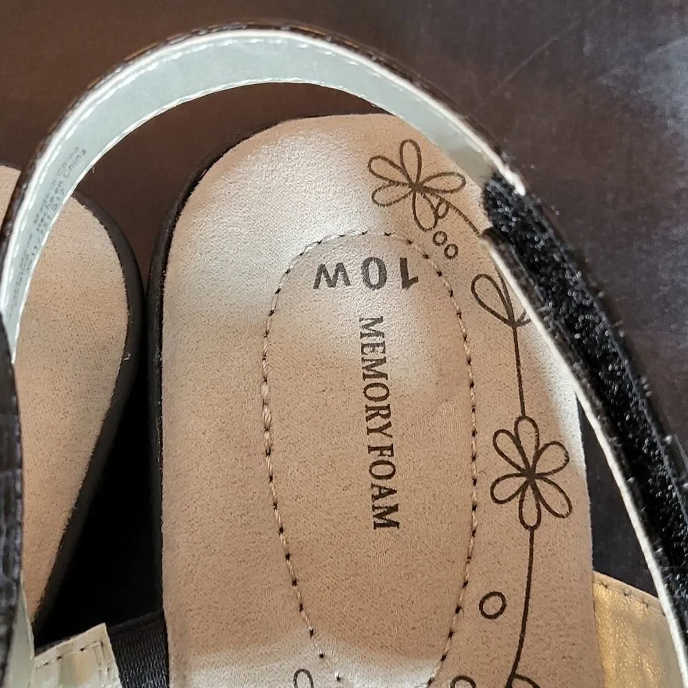 BRAND NEW MEMORY FOAM COLLECTION ANKLE VELCRO STRAP CLOSURE SANDAL